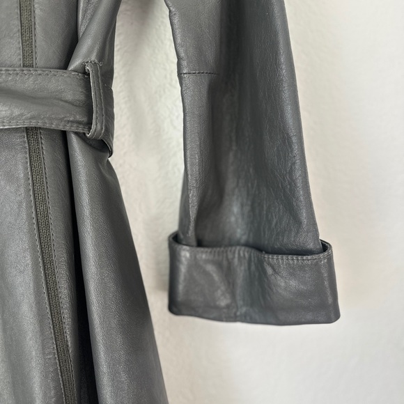 Vintage Imperial gray leather trench coat - Picture 8 of 13